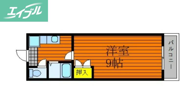 コスモス(1K/3階)の間取り写真