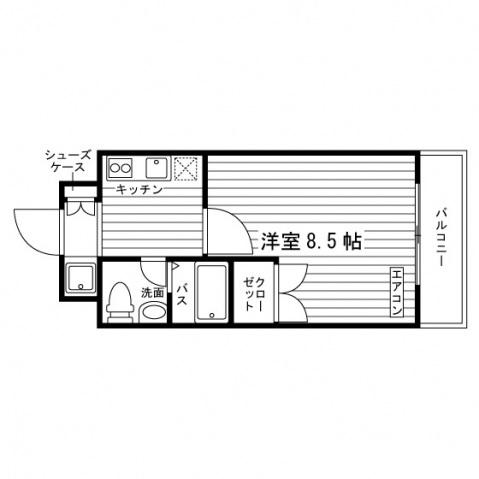 学生会館 HS PLAZA2(1K/4階)の間取り写真