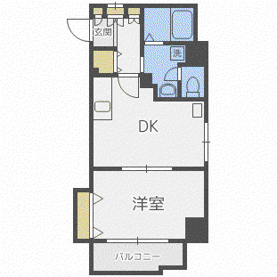 ヴィラN19(1LDK/3階)の間取り写真