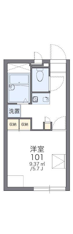 レオパレスシェル壱番館(1K/1階)の間取り写真