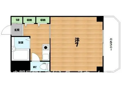 W-1HOMEビル(1K/2階)の間取り写真