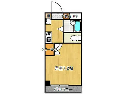 アルビノール五月(1K/3階)の間取り写真