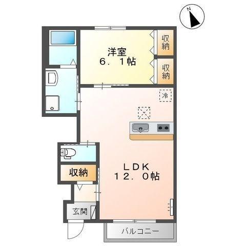 VAVOOM(1LDK/1階)の間取り写真