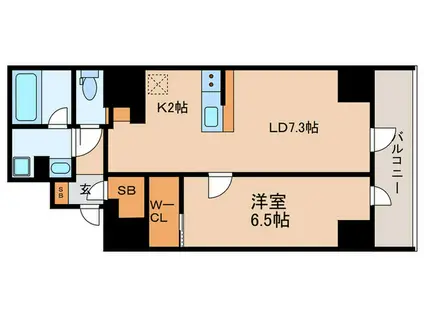 VORT飯田橋レジデンス(1LDK/14階)の間取り写真
