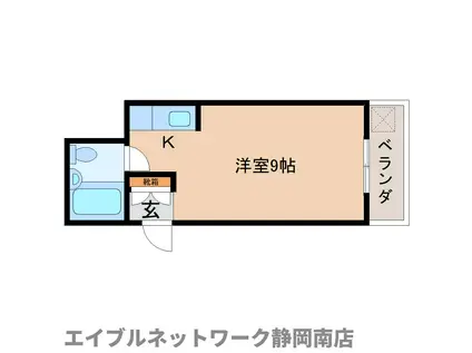 ブランシュール9(ワンルーム/2階)の間取り写真