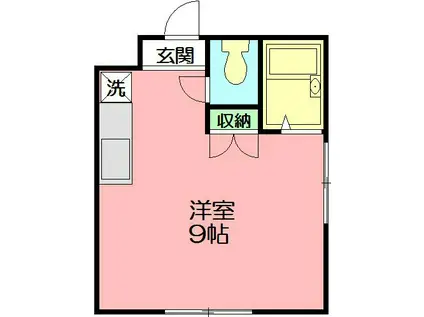 横浜元町ガーデンIII(ワンルーム/3階)の間取り写真