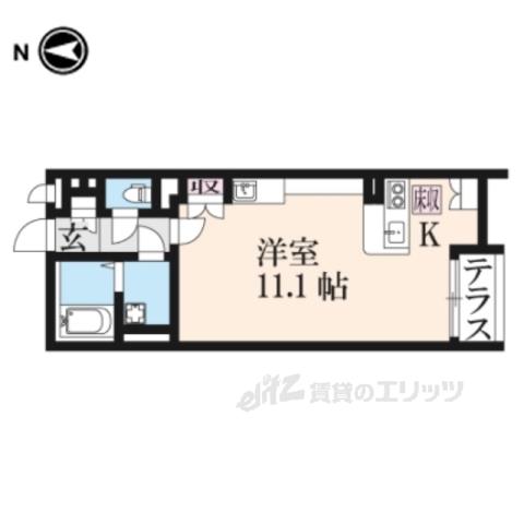 レオネクストメイプルコート(ワンルーム/2階)の間取り写真