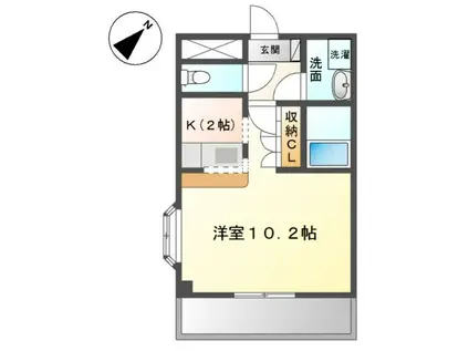 アーバン フォレスト(1K/2階)の間取り写真