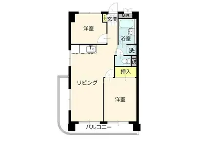 ルピナスマンション(2LDK/3階)の間取り写真