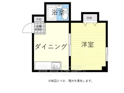 井原ビル(1K/1階)の間取り写真