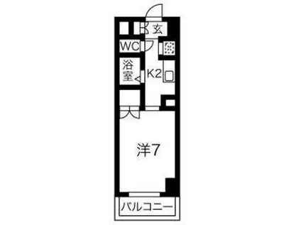 エトワール八戸第二(1K/10階)の間取り写真