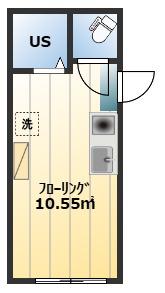 アーバンプレイス西新宿III壱号館(ワンルーム/1階)の間取り写真