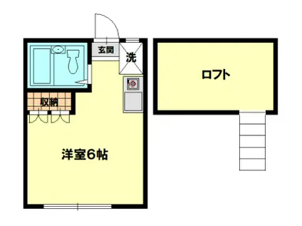 ロッケンハウスA(ワンルーム/1階)の間取り写真