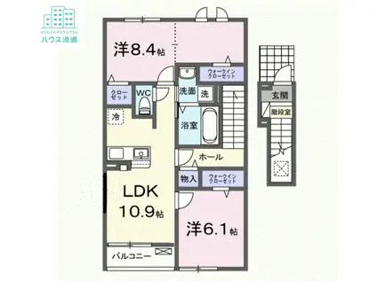 コンフィーエIII(2LDK/2階)の間取り写真