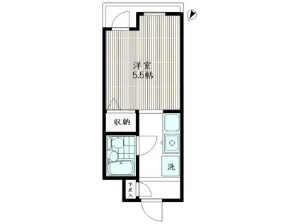 KTプラザ株式会社ジーエムコーポレーション(1K/2階)の間取り写真