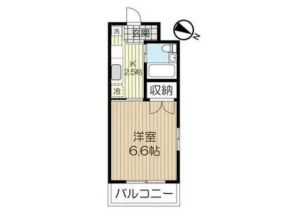 ホワイトハイツ(1K/3階)の間取り写真