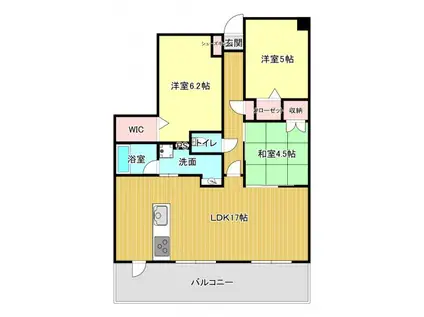 レジオン・サンリアン照国町(3SLDK/2階)の間取り写真