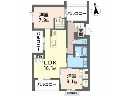 MONREVE-K(2LDK/3階)の間取り写真