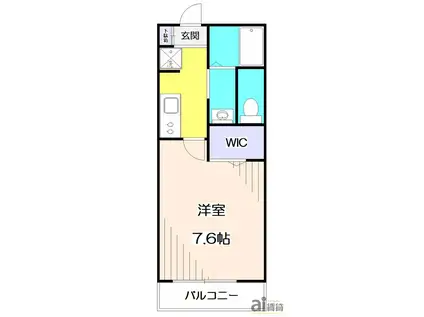 銀河清瀬(1K/1階)の間取り写真