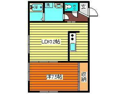 メイプル参拾番館(1LDK/1階)の間取り写真