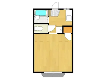 サンライズコートA(1K/1階)の間取り写真