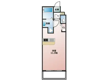 東葛西6丁目マンション(ワンルーム/4階)の間取り写真