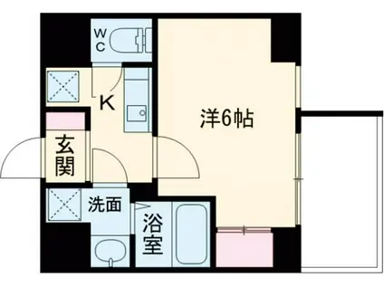 エスリード神戸ハーバークロス(1K/12階)の間取り写真