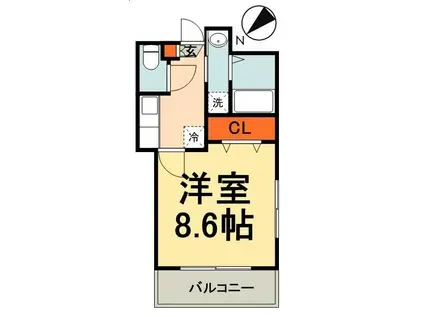 FOREST M16(1K/1階)の間取り写真