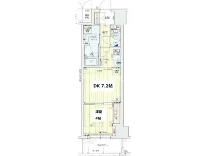 レオンコンフォート本町東2(1DK/3階)の間取り写真
