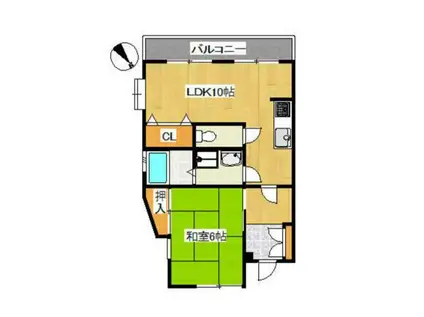 パル三郷(1LDK/2階)の間取り写真