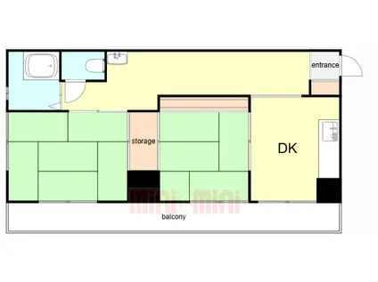 永玉マンション(2DK/3階)の間取り写真