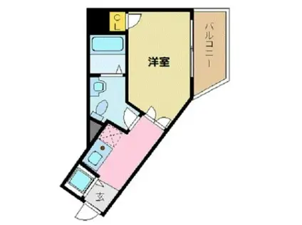 ダイナコート六本松V(1K/4階)の間取り写真