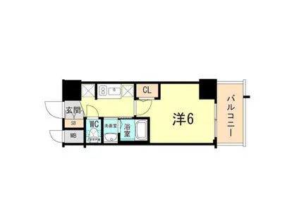 エステムコート神戸湊町(1K/5階)の間取り写真