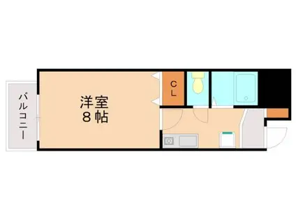 プラトウズ若宮(1K/6階)の間取り写真