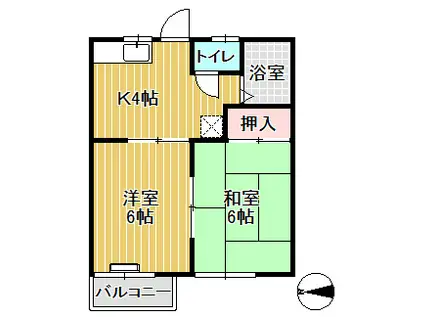 マミコーポ(2K/2階)の間取り写真