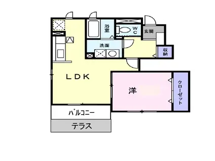 メゾン ボナ一ルA棟(1LDK/1階)の間取り写真