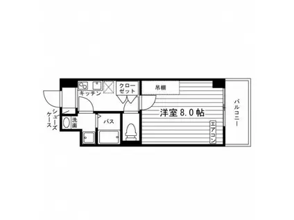 ファインテラス大手町(1K/5階)の間取り写真