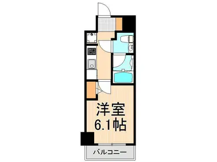 メインステージ北千住V(1K/1階)の間取り写真
