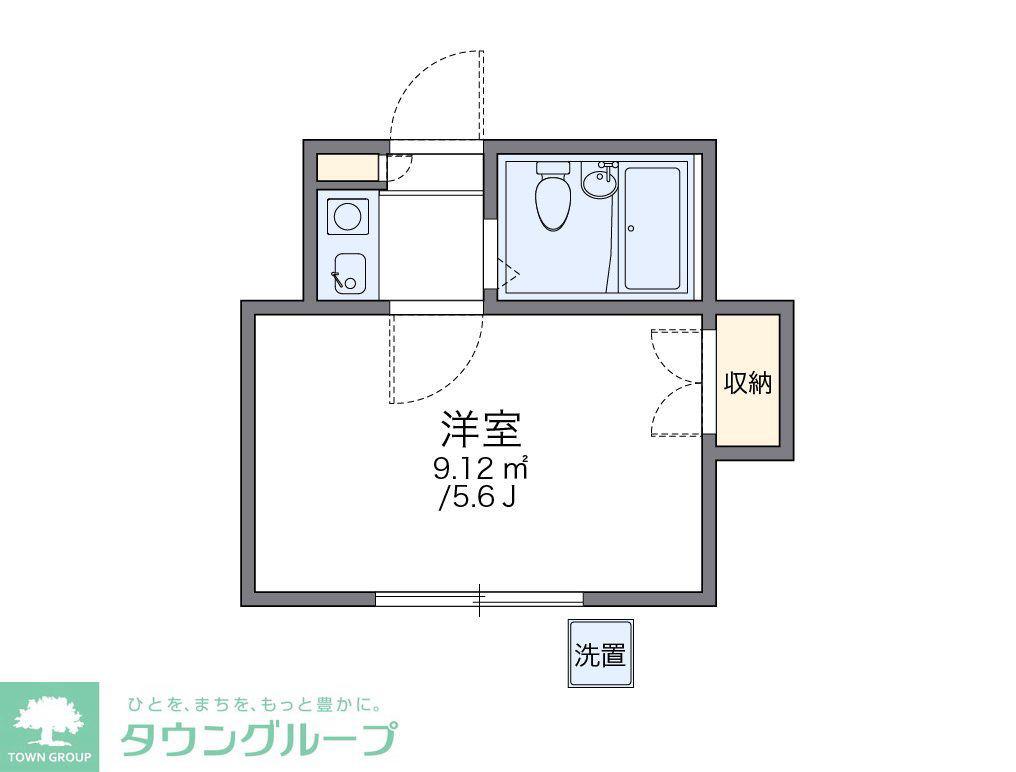 レオパレス衣笠第1(1K/1階)の間取り写真