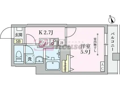 セドラ新江古田(1K/2階)の間取り写真
