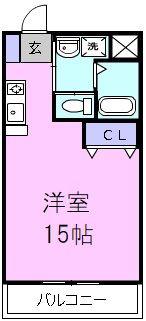 ふじ第3マンション(ワンルーム/1階)の間取り写真