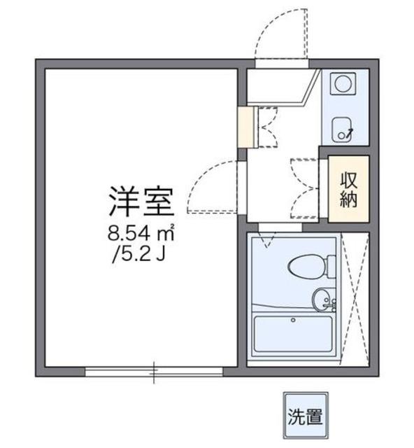 レオパレスシェモアII(1K/1階)の間取り写真
