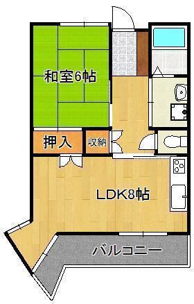 スタンフォード(1LDK/3階)の間取り写真