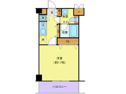 パレステュディオ西巣鴨(1K/12階)の間取り写真