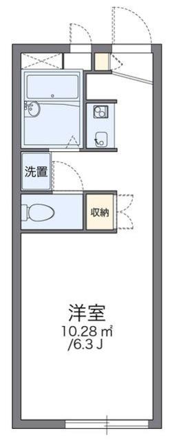 レオパレスグランドゥールA(1K/1階)の間取り写真