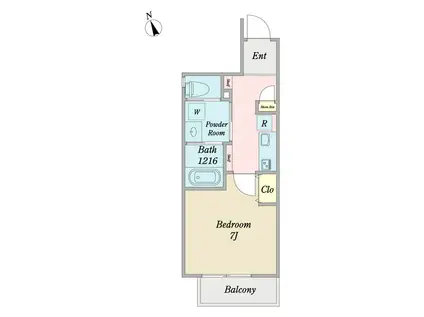 COZY川名本町(1K/4階)の間取り写真