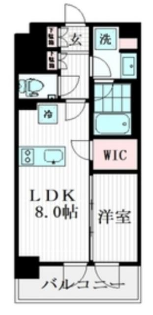 プライムガーデン恵比寿南(1LDK/5階)の間取り写真
