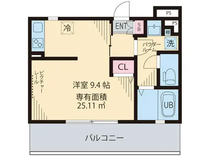 グラン・ソレイユ(ワンルーム/2階)の間取り写真