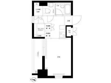 ルーブル蒲田弐番館(1K/11階)の間取り写真