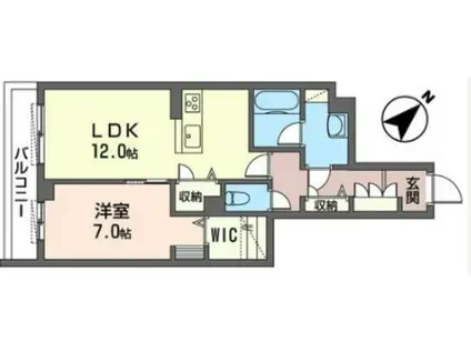 ポルトボヌール(1LDK/3階)の間取り写真